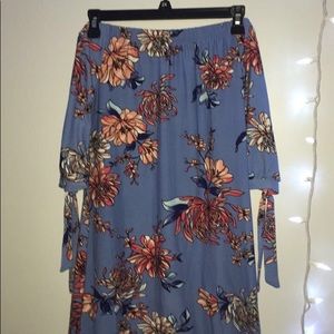 Blue floral dress